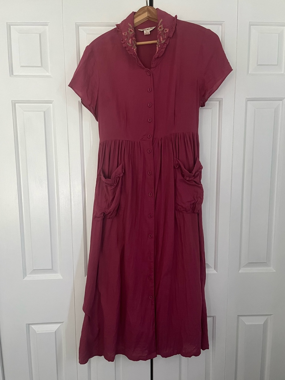 Pink April Cornell Midi Dress - Medium